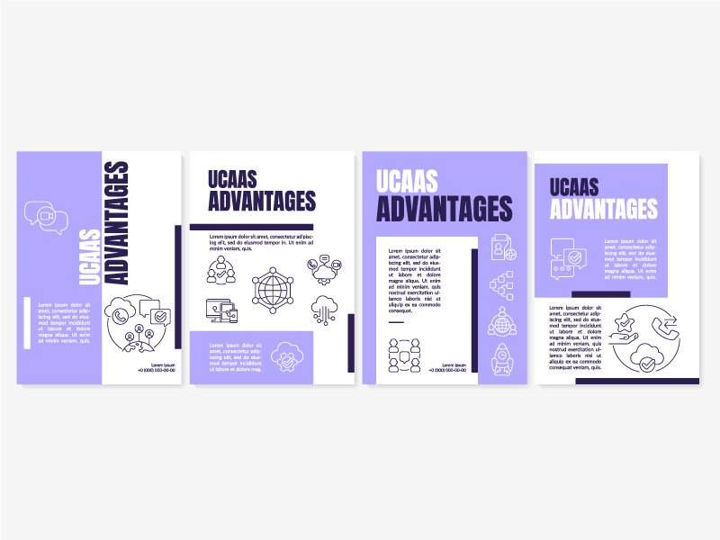 UCAAS advantages purple brochure template