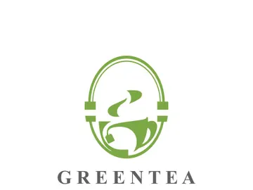 Green tea logo, herbal, organic health minimal design template preview picture