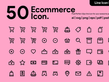 50 Ecommerce Line Icon preview picture