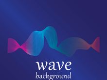 Wave line vector color background illustration
