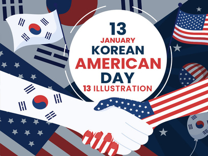 13 Korean American Day Illustration
