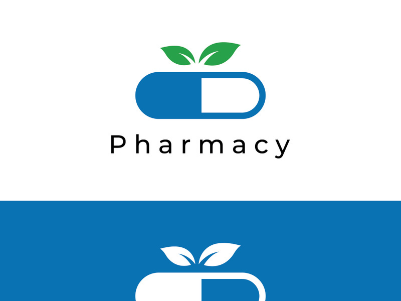 Pharmacy health abstract logo.