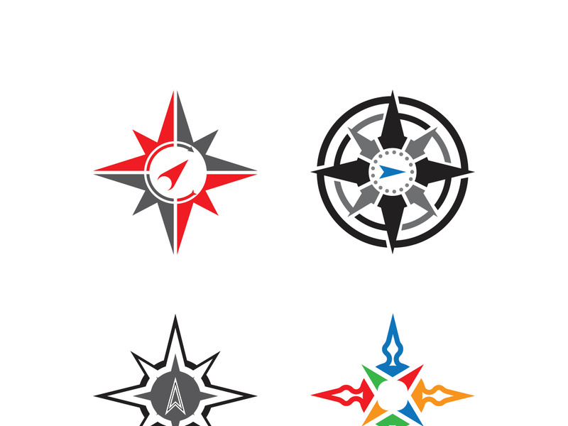 Compass logo template vector icon illustration design