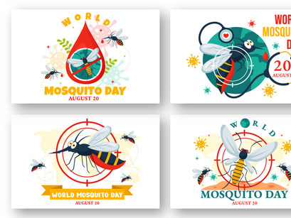13 World Mosquito Day Illustration