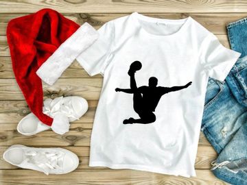 Silhouette of a person playing volleyball with dynamic movement and athleticism preview picture