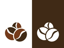 Coffee bean icon vector illustration template