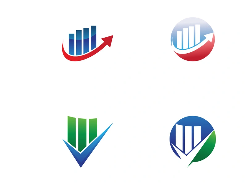 Financial business logo or financial graphic logo.Logo for financial business results data.With vector icon design.