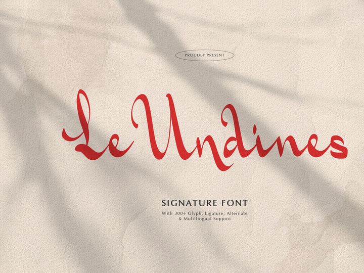 Le Undines | Signature Font