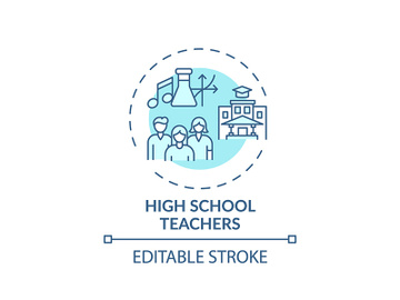 High school teachers concept icon preview picture