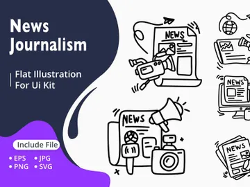 News & Journalism Illustration Bundle preview picture