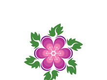 Flower vector icon design template illustration