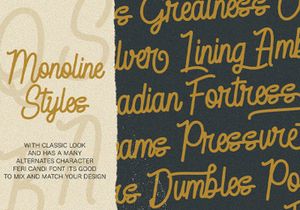 Feri Candi - Monoline Script Font