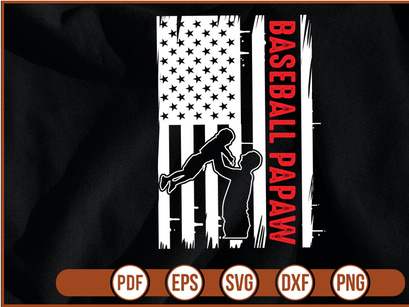 BASEBALL PAPAW t shirt Design