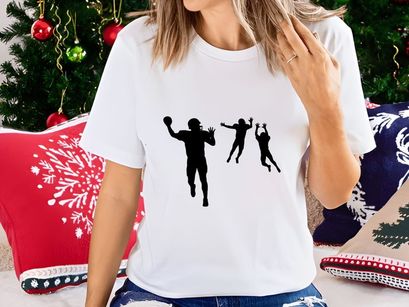 American football players in action silhouette illustration