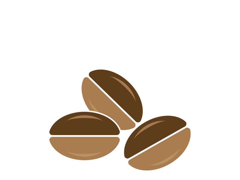 coffee bean icon vector illustration template