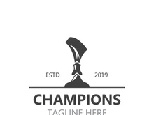 Trophy Logo winner, Sports Tournament Championship Cup Design. minimalist emblem sport, club shop simple icon