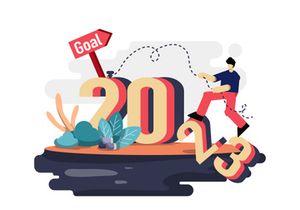 Happy new year 2023 flat illustration
