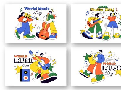 10 World Music Day Illustration