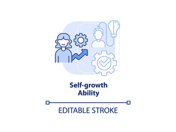 Self-growth ability light blue concept icon preview picture