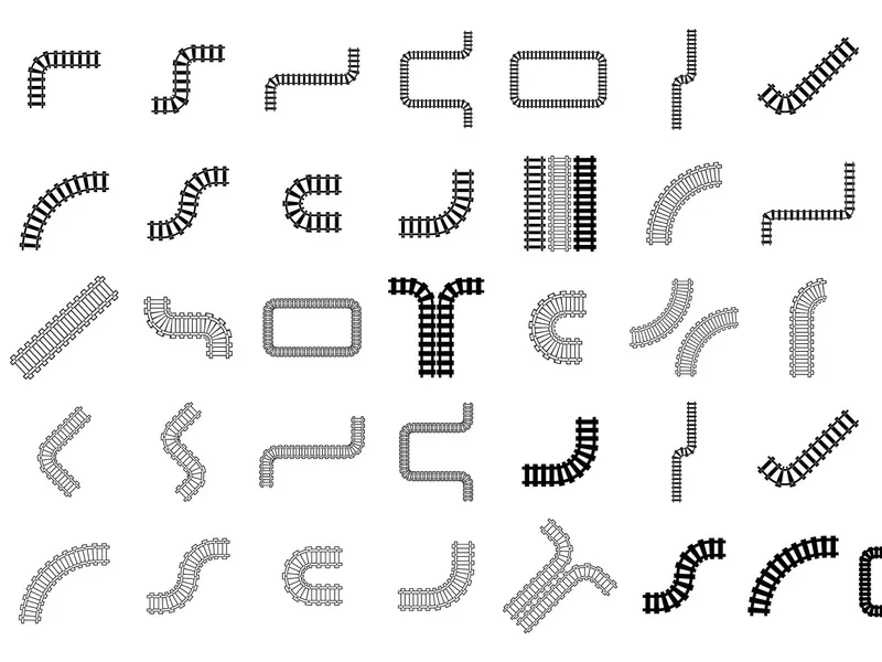 Train way vector set