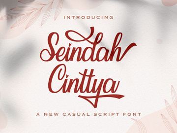 Seindah Cinttya - Casual Script Font preview picture