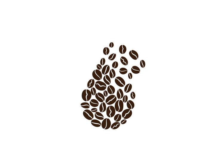 Coffee bean icon illustration
