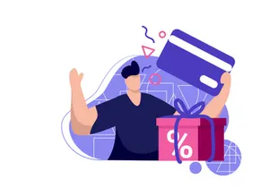 cashback coupon icon flat Illustration for 50% off get vouchers discounts