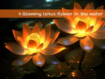 Glowing lotus flower in the water preview picture