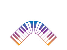 Keyboard piano vector Musical instrument illustration design template