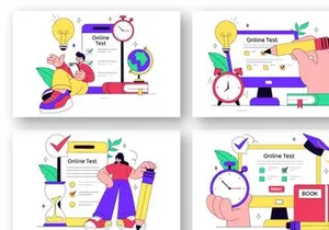 10 Online Test Vector Illustration