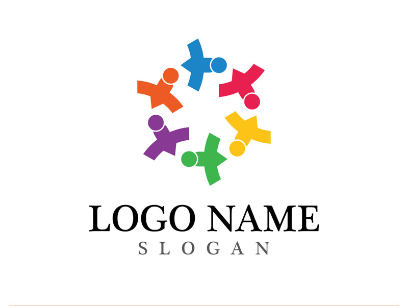 Community logo and symbol vector icon template