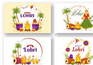 17 Happy Lohri Festival Illustration