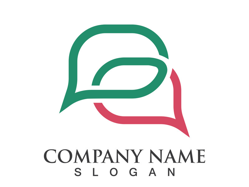 Speech bubble icon logo template vector illustration