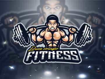 Fitness esport mascot logo design vector preview picture