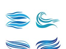 Wave beach vector illustration design logo