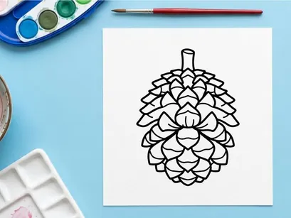 Decorative pine cone ornament for home decor. Rustic natural accessory for cozy interiors.