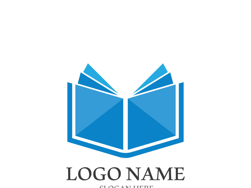 Digital book logo technology vector icon design