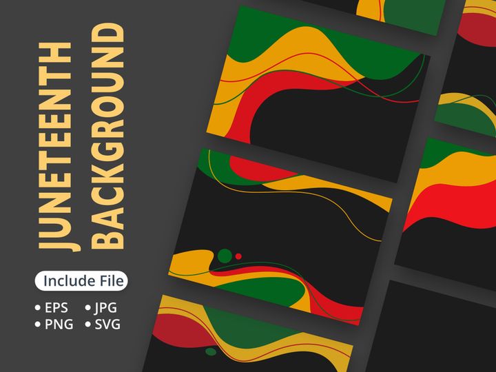 5 Juneteenth abstract background