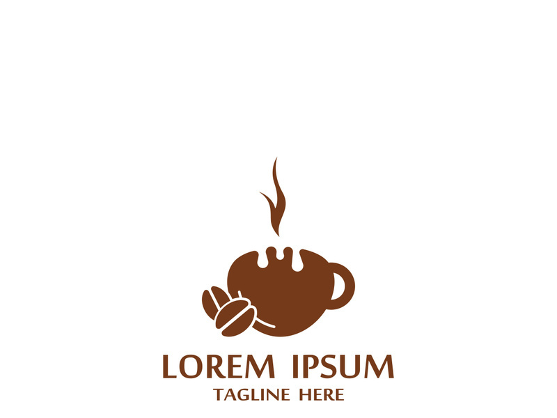 Premium coffee bean logo design.