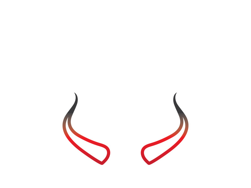 Devil horn Vector icon design illustration Template