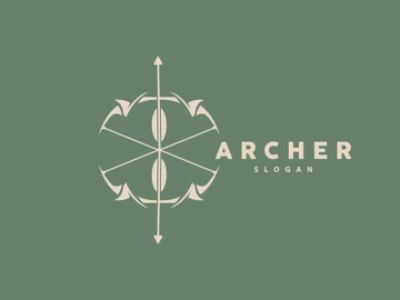 Archer Logo, Archery Arrow Vector, Elegant Simple Minimalist Design preview picture