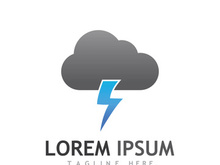 Colorful electric lightning logo design.