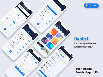 Dentist Appointment Mobile App Light Version (SKETCH) preview picture