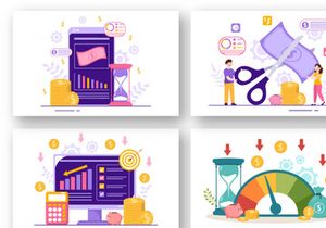 12 Cost Reduction Business Illustration