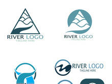 River Logo vector icon illustration design template