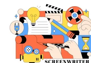 10 Screenwriter Vector Illustration