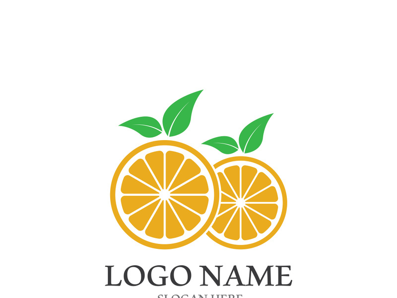 Orange logo design vector icon illustration design