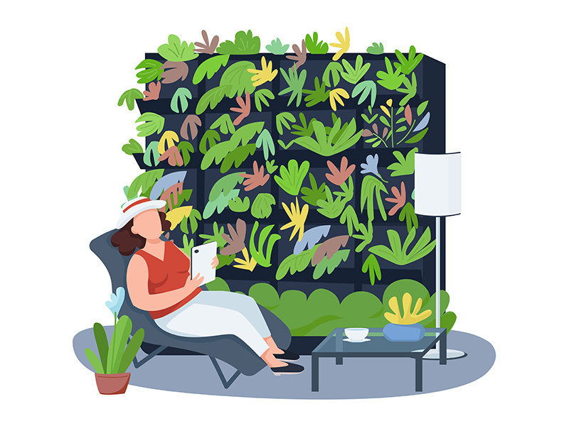 Houseplants, home coziness 2D vector web banner, poster