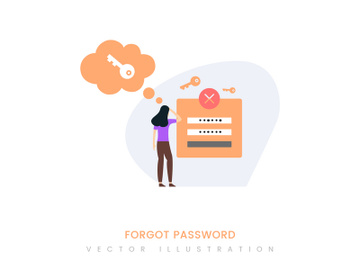 Forgot password vector illustration preview picture