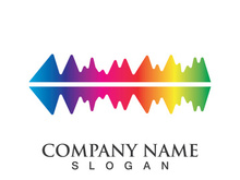 Sound waves vector illustration design template